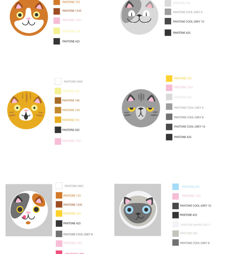 Wool dryer ball designs_cats_2023